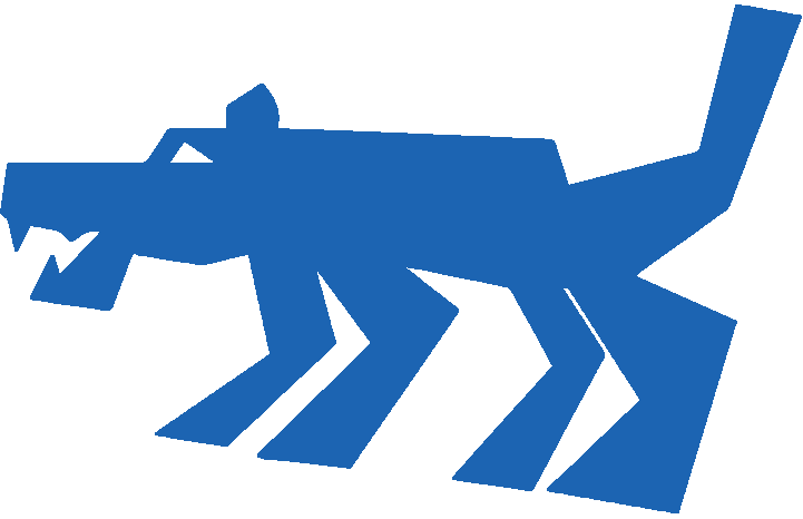 blauer Langdog-Hund